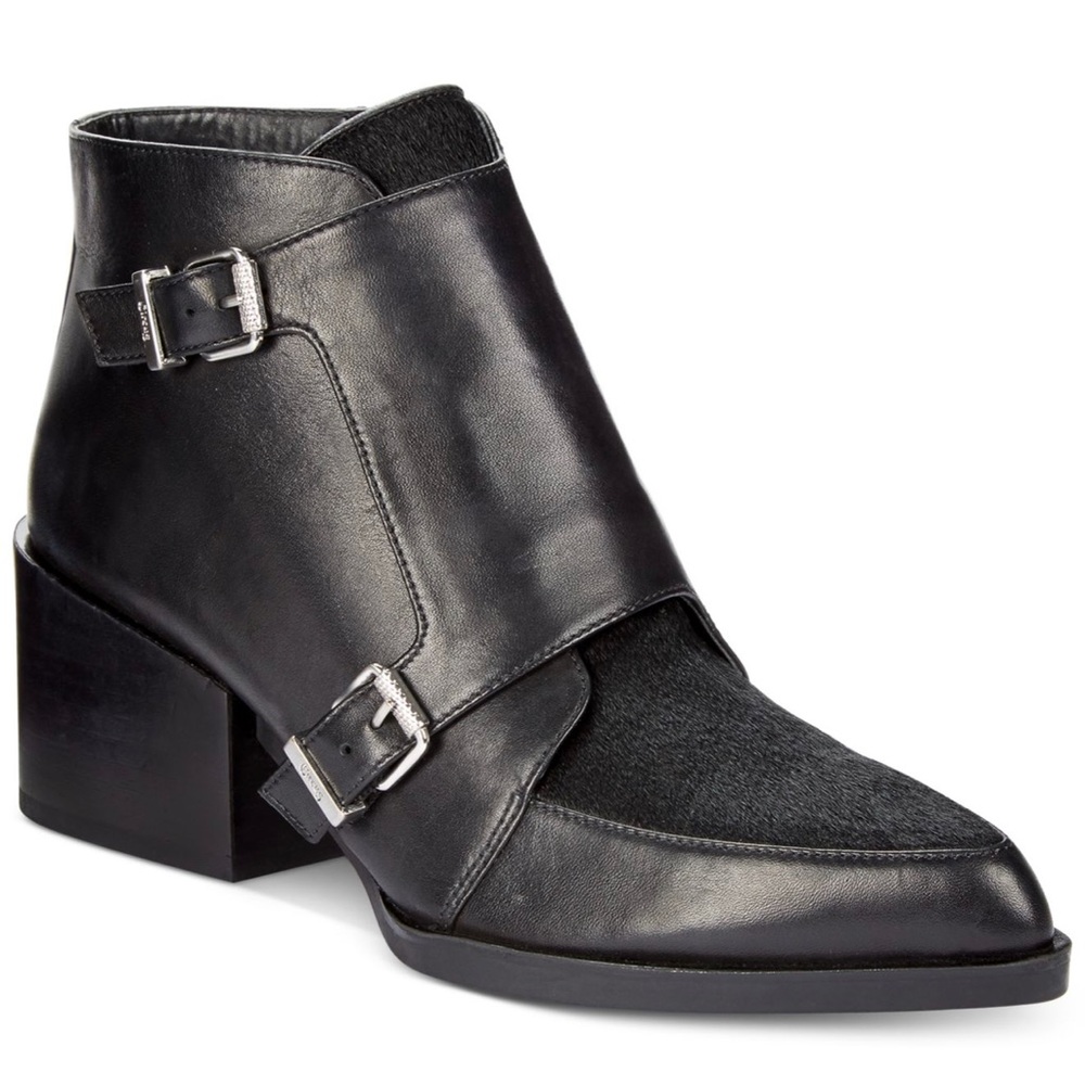 Sam Edelman Shoes Sam Edelman Circus Reese Leather Calf Hair Booties, size 8 1/2